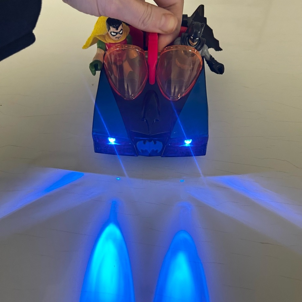 Fisher-Price Imaginext DC Super Friends Batmobile with Lights Batman & Robin Set